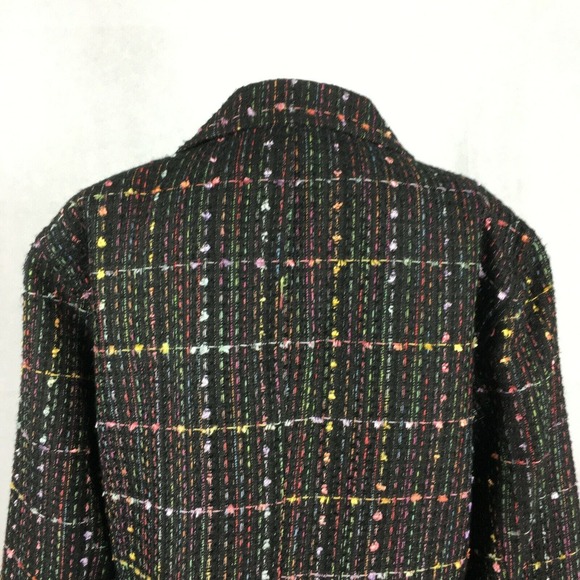 Chicos Jacket Womens Sz 2 US L 12 Black Multicolor Textured Blazer - Picture 6 of 9